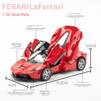 Diecast Model car 1:32 ferrary Rafa ultra carrera super car model con sonido y luz Pullback ornamento Modelo del coche