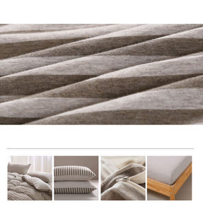 Juego de Ropa de Cama de Jersey 100% Algodón al por Mayor, Funda de Edredón, Funda de Almohada, Juego de Sábanas a Rayas - Product Image 6