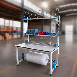 Banc de travail professionnel pour l'emballage de consoles avec étagère d'emballage en film à bulles en <span class=keywords><strong>bois</strong></span> durable pour l'installation et la menuiserie - Product Image 2