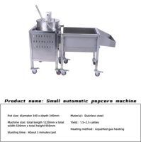 Nouvelle machine à popcorn à gaz 220V pour boulangeries et restaurants, revêtement uniforme à chaque fois
