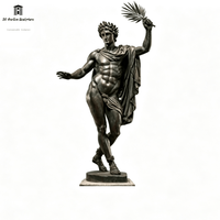 Sculpture personnalisée grandeur nature en bronze du dieu de la victoire, statue classique de la mythologie grecque pour la décoration de jardins de luxe, manoirs et monuments.