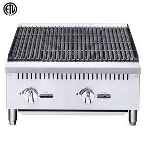 Certificado ETL de fábrica Charbroiler Commercial 24 "Countertop BBQ Commercial Gas Charbroiler/Gas Barbecue para restaurante - Product Image 2