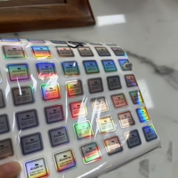 Étiquettes adhésives carrées holographiques personnalisées, autocollants PET laser arc-en-ciel pour logo de marque et anti-contrefaçon