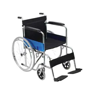 זול מחיר מפעל מכירה 809 גלגלים פלדה ידני קל משקל מתקפל כיסא גלגלים מחיר