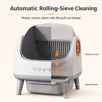 Litière pour chat entièrement automatique à nettoyage automatique, fabriquée en ABS et PP, toilette intelligente pour chats d'intérieur, directement de l'usine