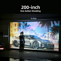 Proyector Láser Android 14 LED 2+32GB 4K Auto Keystone 1080P Portátil WIFI 3000 Lúmenes MINI Cine en Casa con Altavoz de 20W