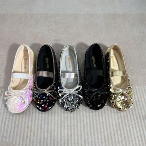 Ballerine con Punta Tonda Scintillante Scarpe Basse da Donna con Fiocco Design Elegante e <span class=keywords><strong>Chic</strong></span> Ispirato al Balletto - Product Image 6