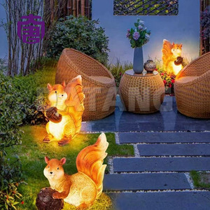 Lámpara con forma de ardilla para decoración exterior, luces festivas para parques, jardines y eventos festivos, lámpara con motivo impermeable IP65 - Product Image 4