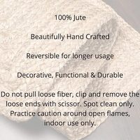 Napperons tressés en jute Lot de 4 napperons en jute 100% réversibles antidérapants 14x14 carrés Farmhouse Vintage Jute Napperons pour table à manger, par