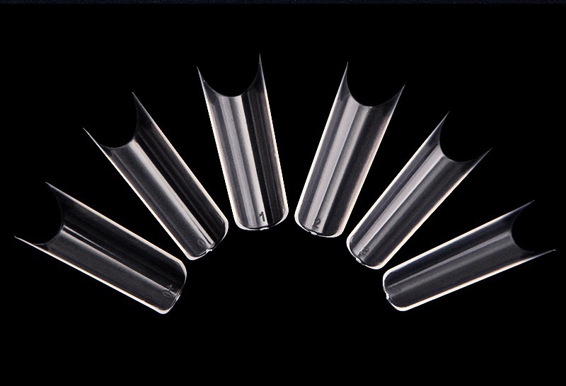 Nail Factory Acrylic Fake Tips XL Square Straight C Curve Nail Tips 550 PCS