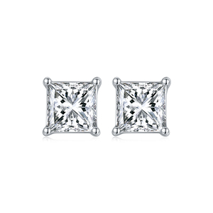 Pass Diamond <strong>Tester</strong> Moissanite Earrings Fine Jewelry 925 Silver D Color Moissanite Solitaire Lab Diamond Stud Earrings - Product Image 4