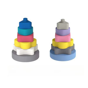 Jouets de dentition sensoriels en silicone souple pour bébés, jouets d'empilage créatifs et éducatifs DIY - Product Image 6