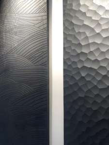 لوحة حائط خلفية من نسيج الخشب الصلب الكلاسيكي الحديث المخصص ، امتصاص الصوت المضاد للحريق لتناول الطعام الداخلي المقاوم للماء - Product Image 3