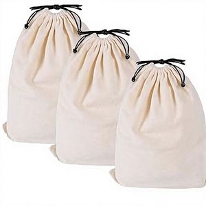 Factory Custom Soft Cotton <b>Mini</b> Folding Dust Bags with Rope Handle and Shoulder Closure Letter Pattern for Packaging - Product Image 4