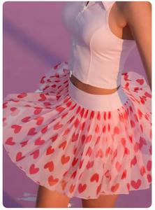 महिला टेनिस संगठनों 2-पीस चेकर पैटर्न गोल्फ कपड़े उच्च कमर वाले जाल पहने हुए जाल से भरा हुआ जाल - Product Image 4