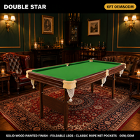 Table de billard pliante en bois massif sur mesure de 6 pieds, table de billard britannique commerciale, table de billard professionnelle pour club