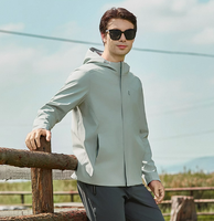 Veste de course imperméable à capuche haute visibilité légère et écologique pour homme, idéale pour la randonnée et les sports de plein air
