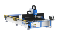 Machine de découpe laser à fibre automatique de type portique 3000x1500 avec commande Cypcut pour acier inoxydable, acier au carbone, aluminium - 3000W