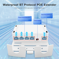 Extenseur PoE 90W avec protocole BT, 5 ports, boîtier étanche, IEEE 802.3 Gigabit avec sortie 60W pour caméras PTZ, système de vidéosurveillance