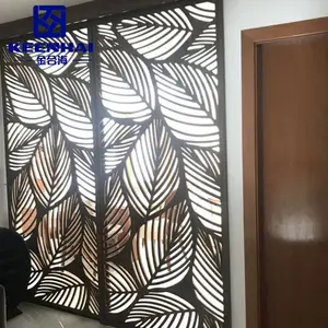 2023 Modern 3D Model Eco-Friendly And Waterproof Laser Cut Metal Wood Panels Powder Coated Gate Grill Fence Design For Hotels
