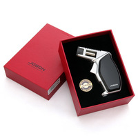 JOBON ZB983 Allume-cigare moderne gonflable à jet coupe-vent avec pistolet pulvérisateur de carburant au butane pour le soudage des cigares Cuisine Cuisson