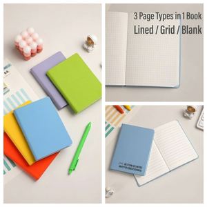 Hot Sale Custom 0097 A6 Pocket Notebook Pen Set 3-in-1 Lined Blank Square Pages Customizable PU Leather Journal Minimalist - Product Image 4