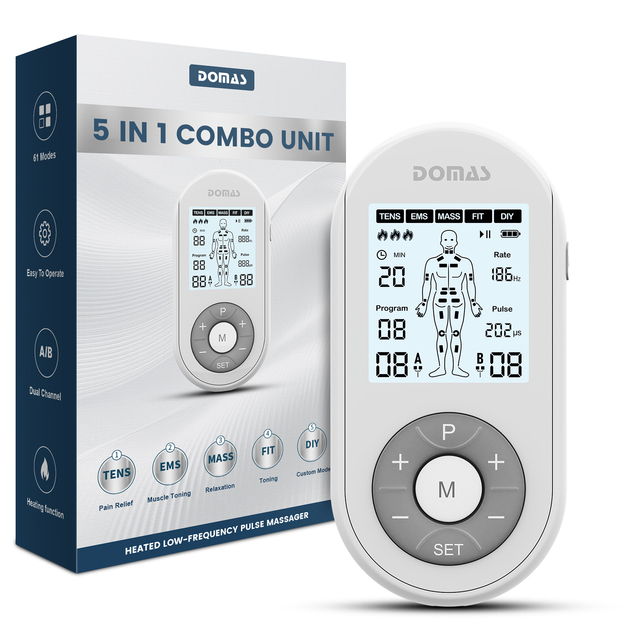DOMAS Combo Tens Machine Heated Massage Dual Channel Body Model 201 OEM ODM Relaxation