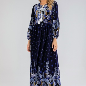 6245# High Quality Winter Islamic Closed Abaya Muslim Women Dress Modest Fashion Clothing - Product Image 3