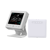 Caldera de Gas Inteligente Tuya para Calefacción por Suelo Radiante, con Pantalla Táctil LCD RF 433, Control Remoto por Aplicación, Compatible con Alexa y Google