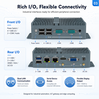 Computadora Industrial Integrada con Doble LAN, 2 COM, USB, HD, VGA, Compatible con Windows y Linux para Control de Máquinas