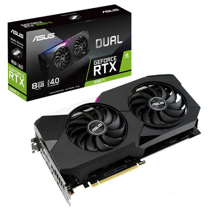 ASUS NVIDIA GEFORCE Dual GeForce RTX 3060 Ti 8G Used GAMING