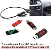 Adaptador de Música para Auto, Interfaz USB Hembra MDI MMI AMI, Cable Auxiliar USB con Carga para Audi A6L Q5 Q7 A8 S5 A5 A4L A3