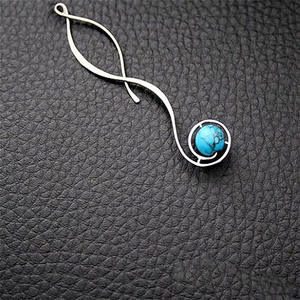 Orecchini pendenti in argento con turchese e lavanda per donna, stile minimalista per tutti i giorni, montatura a castone, gioielli in argento sterling 925 - Product Image 6