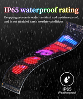 Système d'affichage publicitaire pour voiture avec panneau LED RGB de haute qualité certifié RoHS, contrôle vocal USB, tension d'entrée 5V