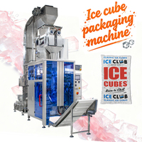Automatische verticale verpakkingsmachine voor ijsblokjes 1kg-10kg vullen, wegen, sealen en verpakken