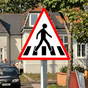 لوحة ألومنيوم عاكسة ، علامة تحذير للطريق ، علامة تحذير أمان تعمل بالطاقة الشمسية للمرور الآمن - Product Image 2