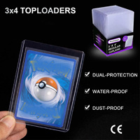 Lot de 25 Toploaders pour cartes photo d'albums Kpop et cartes à collectionner TCG, 3x4 pouces, avec emballage personnalisé avec logo