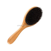 Brosse à cheveux en bois d'usine Peigne en croissant Brosse à poils de sanglier Ensemble de brosses à cheveux en bambou pour des soins capillaires complets