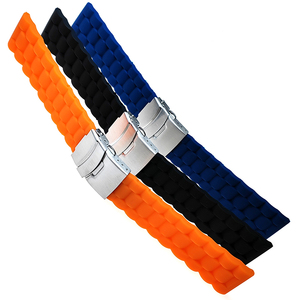 Correas de Reloj de Silicona de 20mm <span class=keywords><strong>22mm</strong></span> con 3 Cuentas, Multicolores, con Logotipo Personalizado, a la Moda - Product Image 2