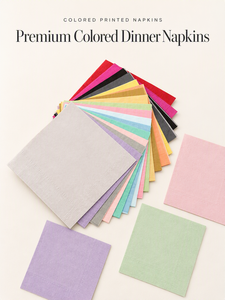 Premium Disposable Printed Colored Dinner <b>Napkins</b> 2 Ply Virgin Wood Pulp 4 Fold Paper Serviettes for <b>Birthday</b> Party Use - Product Image 4