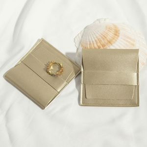 Vente flash - Pochette à bijoux de luxe en cuir PU miniature avec rabat - Taille et couleur personnalisables - Product Image 4