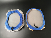 Mopa Telescópica de Chenilla con Cabezal de Fibra Naranja Suave para Limpieza sin Rayones, Palo Extensible para Limpiar Techos y Ruedas, Lavable y Reutilizable