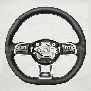 Expédition rapide Volant en cuir Volkswagen pour VW up Amarok Eos Transporter T-roc Beetle R <span class=keywords><strong>Line</strong></span> Polo 6r Scirocco Jetta - Product Image 2