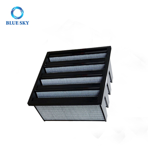 Nhà Máy Giá hiệu quả cao H13 H14 công nghiệp khung nhựa v-ngân hàng thông gió HEPA than hoạt tính lọc không khí HVAC - Product Image 2