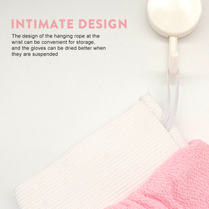 قفازات للتقشير من الحرير الطبيعي بسعر خاص من Gloway, 150D 250D ، قفازات فيسكوز ماتيرال باللون الوردي ، شعار مخصص في المخزون - Product Image 6