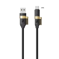 Kabel Data Tipe C pengisian daya Cepat 240W, kabel pengisi daya silikon USB 1M 2M untuk ponsel Tablet Pad