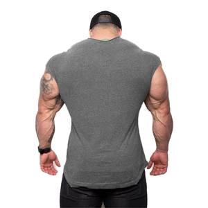 Men's Long Short Sleeve Gym Fitness <b>Athletic</b> Wholesale Solid Color Cotton/Bamboo Fiber Eco-Friendly Compression for Workout - Product Image 3