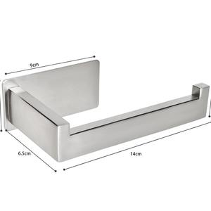 Portarrollos <span class=keywords><strong>de</strong></span> papel higiénico <span class=keywords><strong>de</strong></span> acero inoxidable OEM 304, colgante <span class=keywords><strong>de</strong></span> <span class=keywords><strong>pared</strong></span> no perforado, negro, para uso en cocina y baño - Product Image 1