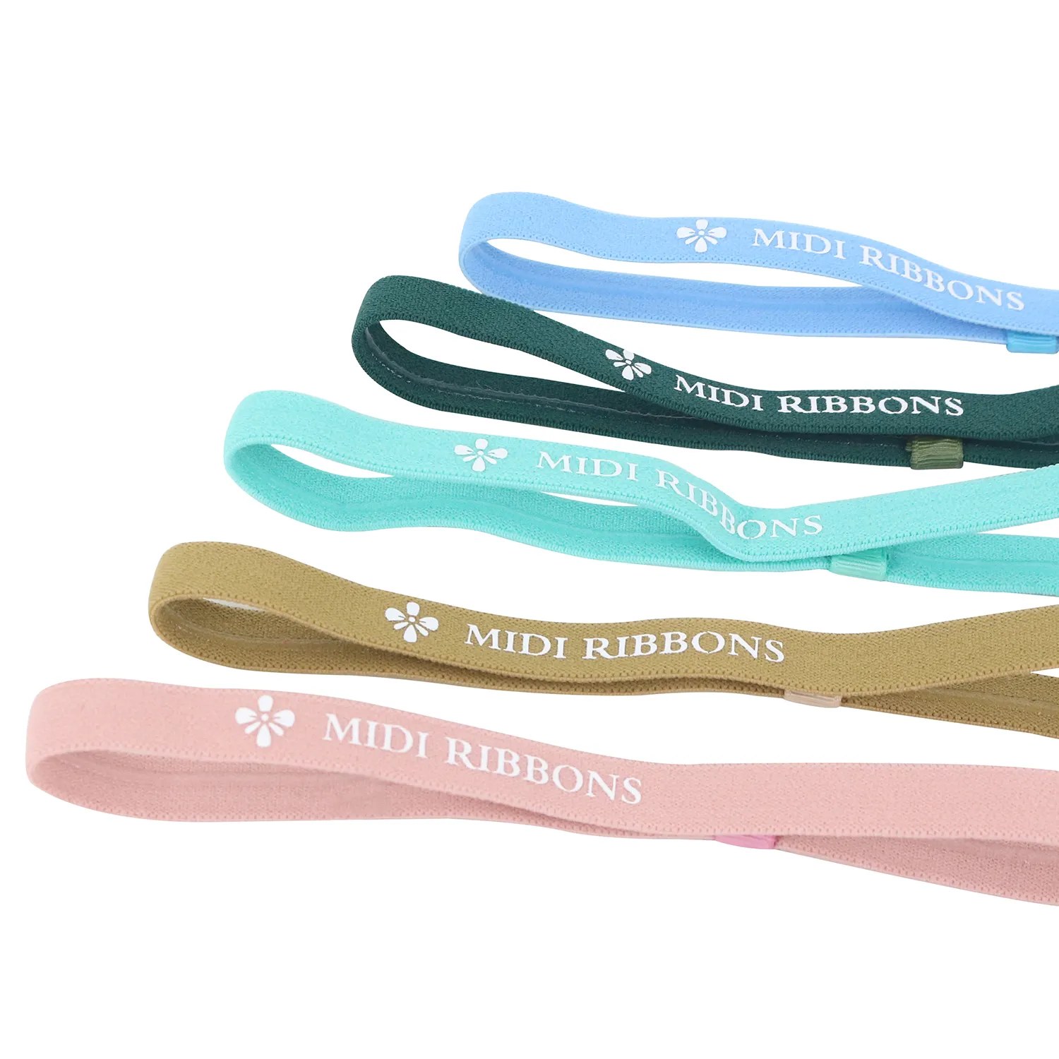 Midi Ribbon Custom LOGO Printed Plain Yoga Gym Head Hair Bands Elastic Athletic Sport Headband For Women Men