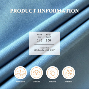 Tessuto Elasticizzato in Fibra di Polibambù Riciclato |   Morbido, Fresco e Traspirante |   Abito/Camicia/Pantaloni |   Prezzo Vantaggioso, Disponibile, Personalizzabile, Ordine all'Ingrosso - Product Image 2